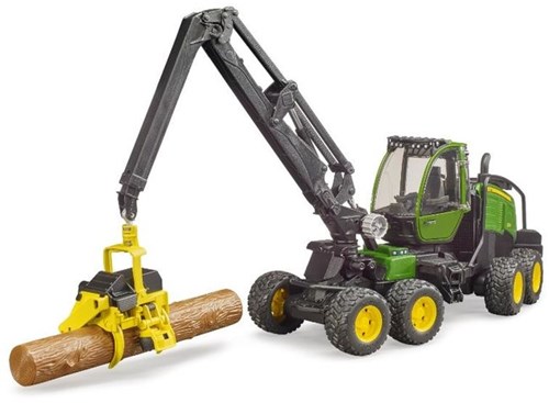 Bruder John Deere Harvester 1270G speelgoed bosbouwmachine met boomstam-3