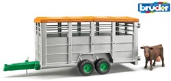 Bruder veewagen speelgoed aanhanger met koe boerderij 1:16 schaal