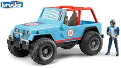Bruder Jeep Cross Country racer blauw met bestuurder speelgoedauto