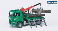 Bruder MAN camion transporteur de bois avec grue et rondins jouet