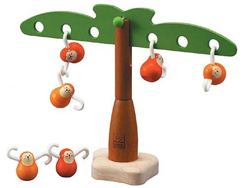 Plan Toys houten spel balancerende apen