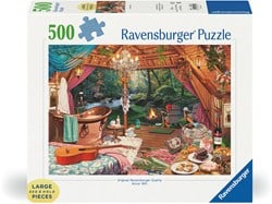 Ravensburger legpuzzel camping 500 stukjes - cartoon puzzel volwassenen