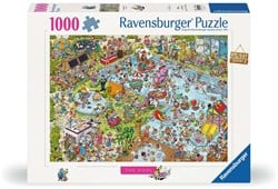 Ravensburger legpuzzel Holiday Resort 3: The Pool - 1000 stukjes cartoon puzzel