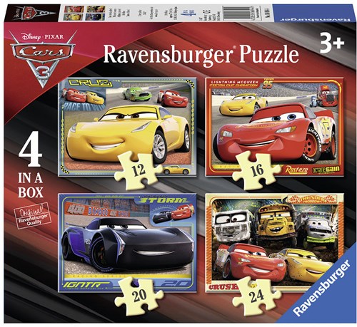 Ravensburger puzzle Disney Cars 3 puzzle enfant 4-en-1 12-16-20-24 pièces