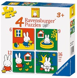 Ravensburger puzzle miffy 4puzzels 6+9+12+16p