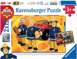 Ravensburger puzzel Brandweerman Sam aan het werk - 2x 12 stukjes