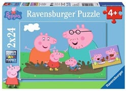 Ravensburger Peppa Pig kinderpuzzel - 2 x 24 stukjes karton