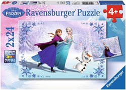 Ravensburger puzzel Disney Frozen Zussen voor altijd - 2x 24 stukjes