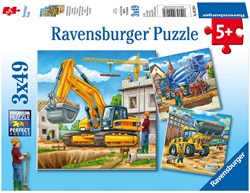 Ravensburger puzzle Grands véhicules de constr. 3x49p
