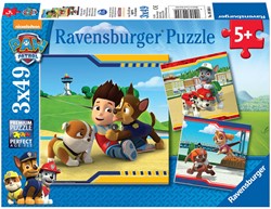 Ravensburger puzzel Paw Patrol Helden met vacht - 3x 49 stukjes