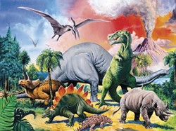 Ravensburger puzzel Tussen de dinosauriërs - 100 stukjes