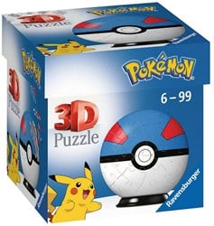 Ravensburger 3D puzzel Pokémon Great Ball - 54 stukjes - speelgoed