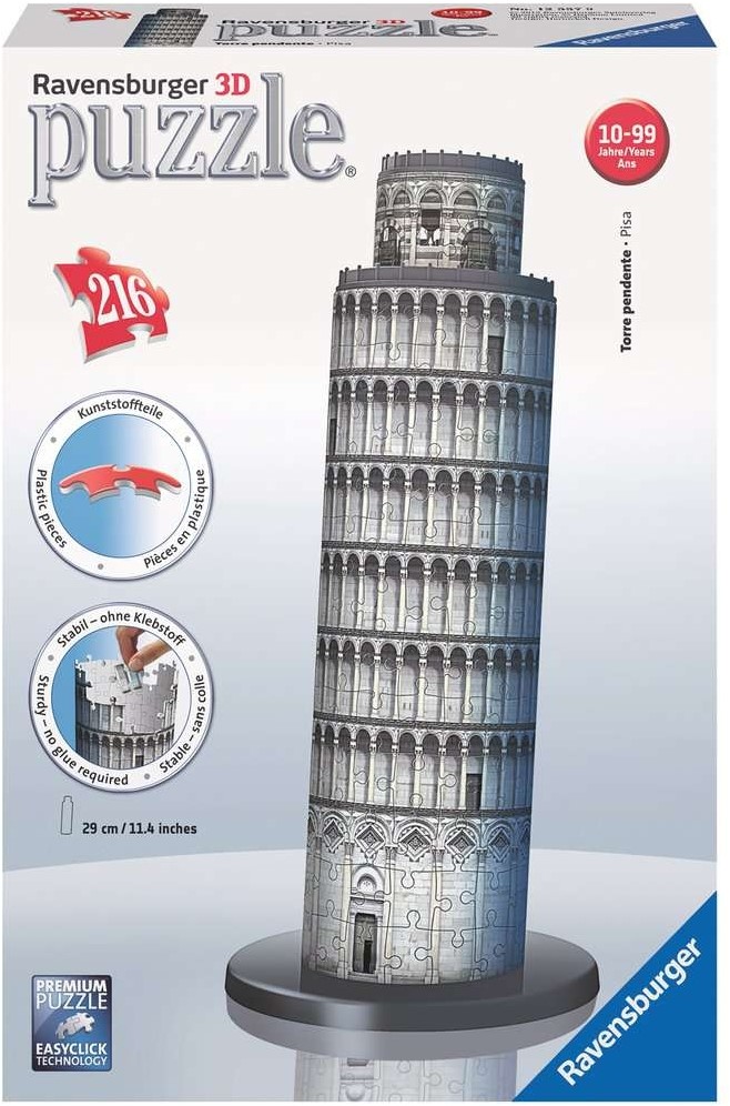 Ver weg levering Great Barrier Reef Ravensburger 3D puzzel gebouw Toren van Pisa - 216