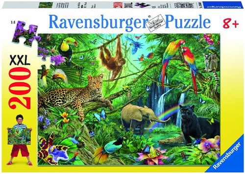 Ravensburger puzzel Dieren in de jungle - 200 stukjes