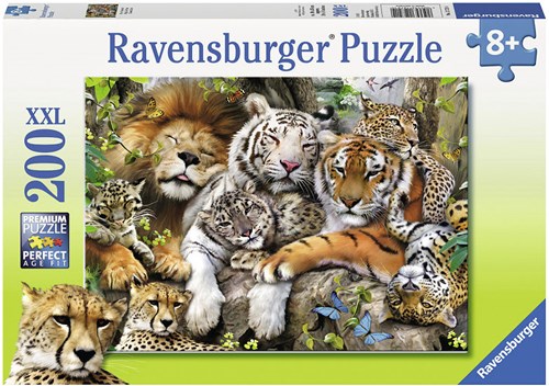 Ravensburger puzzle animaux XXL 200 pièces - Schmusende Raubkatzen