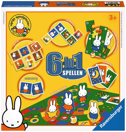 Ravensburger Nijntje spellendoos 6 in 1 - klassiekers voor kinderen