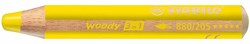 Stabilo woody 3 in 1 kleurpotlood geel - multitalent aquarelpotlood