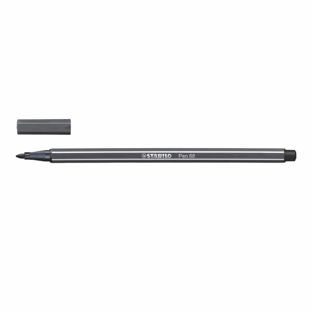 STABILO Pen 68 - stylo-feutre haut de gamme - gris froid profond