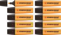 STABILO Boss Original markeerstift oranje 10 stuks - navulbaar en duurzaam
