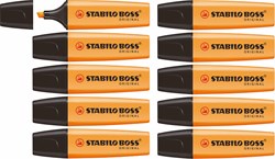 STABILO Boss Original markeerstift oranje 10 stuks - navulbaar en duurzaam
