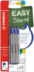 Stabilo penvulling rollerbal blauw fine 0.3mm - 6 stuks navulling