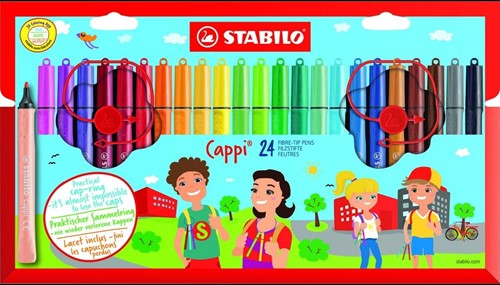 STABILO viltstiften Cappi Etui - 24 stuks