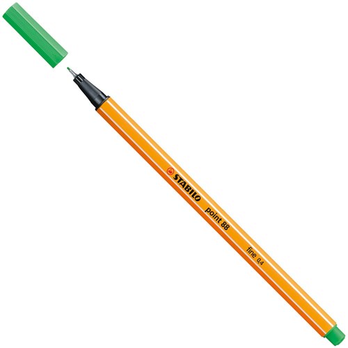 Stabilo feutre fin point 88 0,4 mm vert émeraude clair - stylo d'écriture
