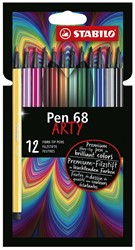 STABILO Pen 68 - Viltstift - ARTY - Set Met 12 Sets