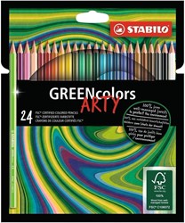 STABILO GREENcolors - crayon de couleur certifié FSC - étui de 24 couleurs