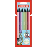 Stabilo premium viltstift etui met 8 nieuwe kleuren pen 68