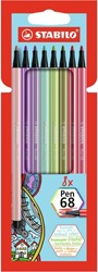 STABILO Pen 68 - stylo feutre de qualité supérieure - étui avec 8 nouvelles couleurs