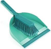 Leifheit balayette et pelle - set de nettoyage classic plastique turquoise