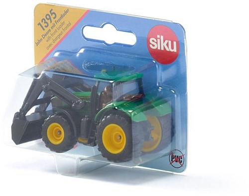 Siku tracteur John Deere jouet avec chargeur frontal vert métal pneus en caoutchouc