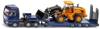Siku camion MAN jouet de chantier avec porte-engins et chargeuse JCB 1:87