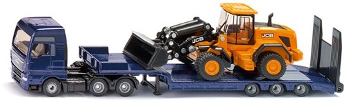 Siku camion MAN jouet de chantier avec porte-engins et chargeuse JCB 1:87