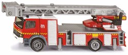 Siku brandweer speelgoed ladderwagen 1:87 rood met beweegbare ladder