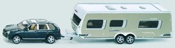 Siku voiture jouet avec caravane - Porsche 1:55 - aventure camping