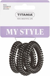 Titania accessoire cheveux élastique anti-nœud noir 5cm 3 pièces