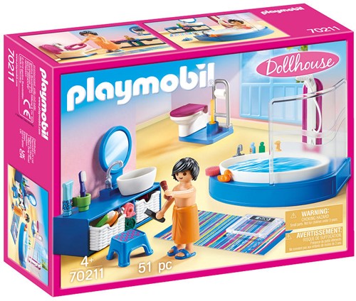 Playmobil Salle de bain avec baignoire  - 70211