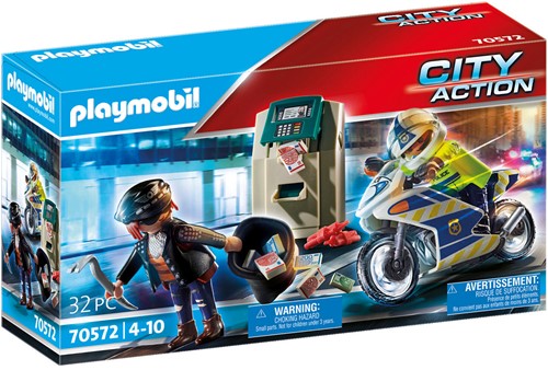 Playmobil 70572 Policier avec moto et voleur