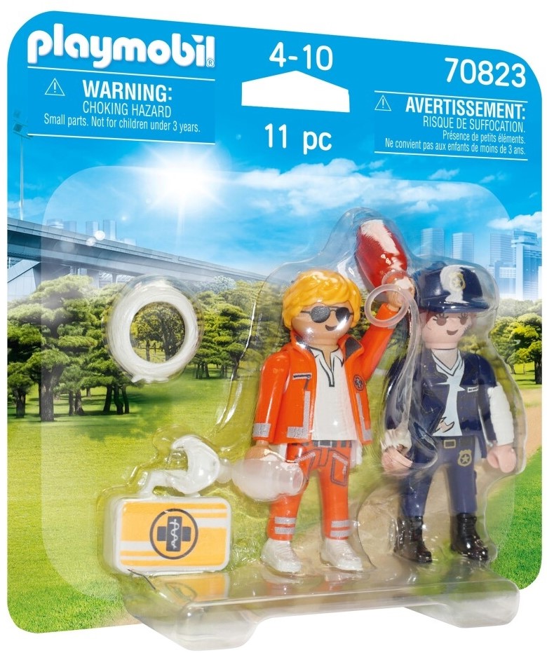 Playmobil DuoPack médecin urgentiste et policier - 70823