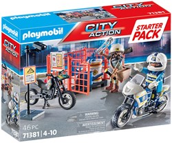 Playmobil politie speelgoed Starter Packs - Politie set met motor
