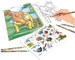 Depesche livre de coloriage Dino World avec crayons pour enfants