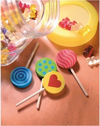 Haba houten speelgoed lolly's kleurrijk - Biofino set voor speelkeuken