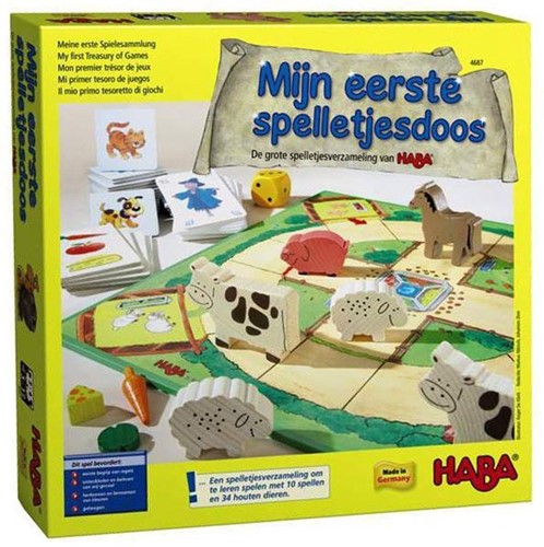 Haba spelletjesdoos - Grote spelletjesverzameling educatief speelgoed