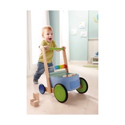 Haba loopwagen kleurenplezier houten duwwagen voor peuters