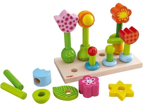 Haba Opsteekspel Bloementuin - houten vormenstoof voor kinderen-2