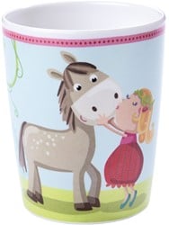 Haba beker Vicki & Pirli - kleurrijke kinderbeker melamine