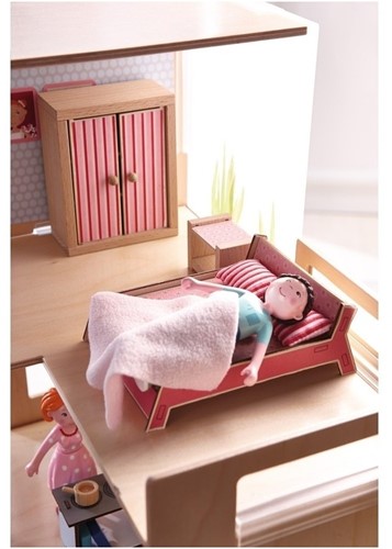 HABA Little Friends - Poppenhuismeubels Slaapkamer voor volwassenen-2