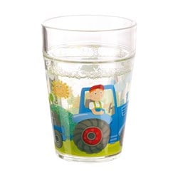 Haba glitterbeker tractor kleurrijk melamine open beker 250ml